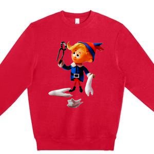 Retro Christmas Dentist Hermey The Elf Premium Crewneck Sweatshirt