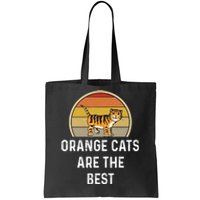 Retro Cat Dad Pet Lover Orange Cats Are The Best Tabby Mom Tote Bag