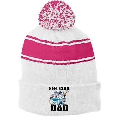 Reel Cool Dad Stripe Pom Pom Beanie