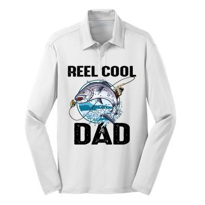 Reel Cool Dad Silk Touch Performance Long Sleeve Polo