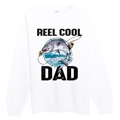 Reel Cool Dad Premium Crewneck Sweatshirt