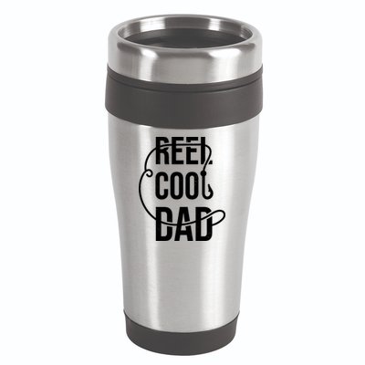 Reel Cool Dad Fishing Lover Gift 16oz Travel Tumbler