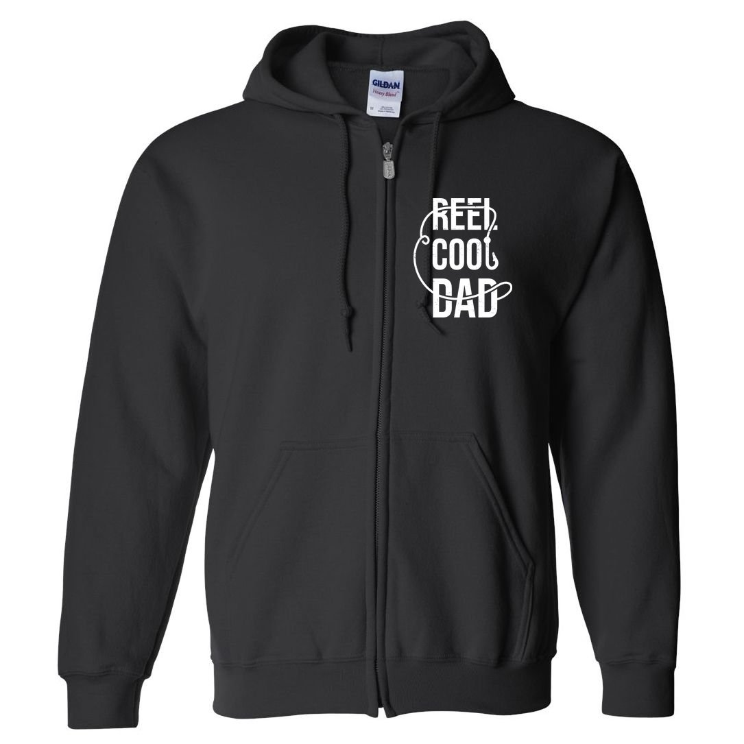 Reel Cool Dad Fishing Lover Gift Full Zip Hoodie