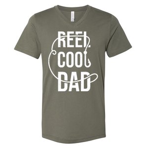 Reel Cool Dad Fishing Lover Gift V-Neck T-Shirt