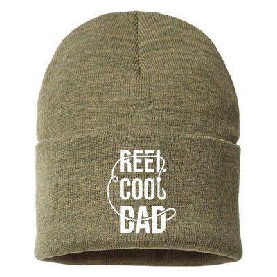 Reel Cool Dad Fishing Lover Gift Sustainable Knit Beanie