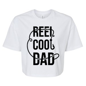 Reel Cool Dad Fishing Lover Gift Bella+Canvas Jersey Crop Tee