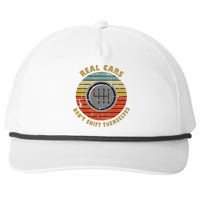 Real Cars Dont Shift Themselves Manual Transmission Snapback Five-Panel Rope Hat