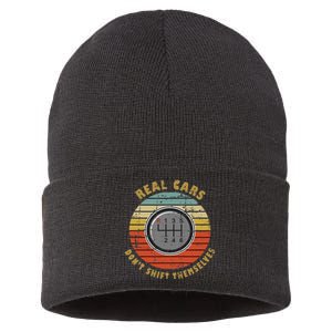 Real Cars Dont Shift Themselves Manual Transmission Sustainable Knit Beanie