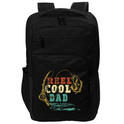 Reel Cool Dad Vintage Fishing Fathers Day Daddy Fisherman Impact Tech Backpack