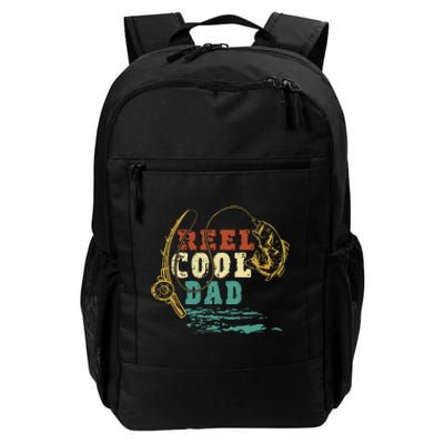 Reel Cool Dad Vintage Fishing Fathers Day Daddy Fisherman Daily Commute Backpack