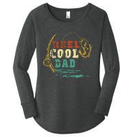 Reel Cool Dad Vintage Fishing Fathers Day Daddy Fisherman Women's Perfect Tri Tunic Long Sleeve Shirt