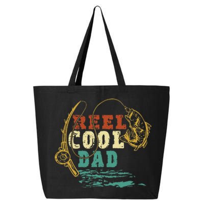 Reel Cool Dad Vintage Fishing Fathers Day Daddy Fisherman 25L Jumbo Tote