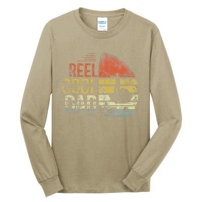 Reel Cool Dad Fisherman Daddy Fathers Day Gifts Fishing Tall Long Sleeve T-Shirt