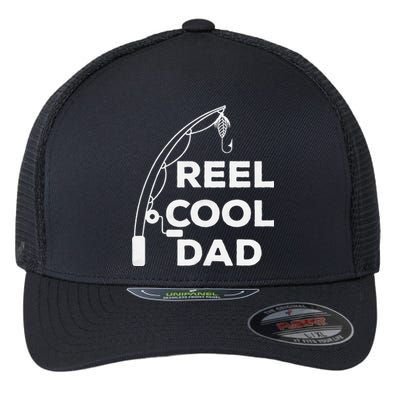 Reel Cool Dad Fishing Daddy Fathers Day Flexfit Unipanel Trucker Cap