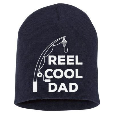 Reel Cool Dad Fishing Daddy Fathers Day Short Acrylic Beanie