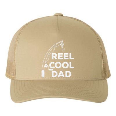 Reel Cool Dad Fishing Daddy Fathers Day Yupoong Adult 5-Panel Trucker Hat