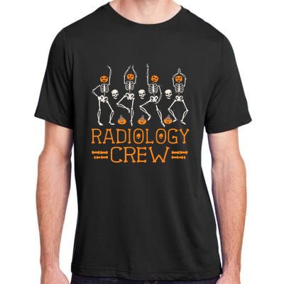 Radiology Crew Dancing Skeleton Pumpkin Funny Halloween Adult ChromaSoft Performance T-Shirt