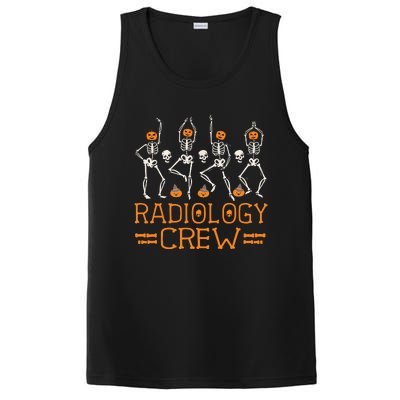 Radiology Crew Dancing Skeleton Pumpkin Funny Halloween PosiCharge Competitor Tank