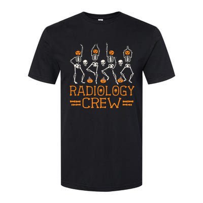 Radiology Crew Dancing Skeleton Pumpkin Funny Halloween Softstyle CVC T-Shirt