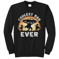 Retro Coolest Dad Ever Vintage Car Silhouette Sweatshirt