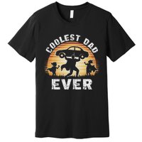 Retro Coolest Dad Ever Vintage Car Silhouette Premium T-Shirt