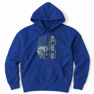 Reel Cool Dad Camouflage American Flag Hoodie