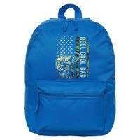 Reel Cool Dad Camouflage American Flag 16 in Basic Backpack