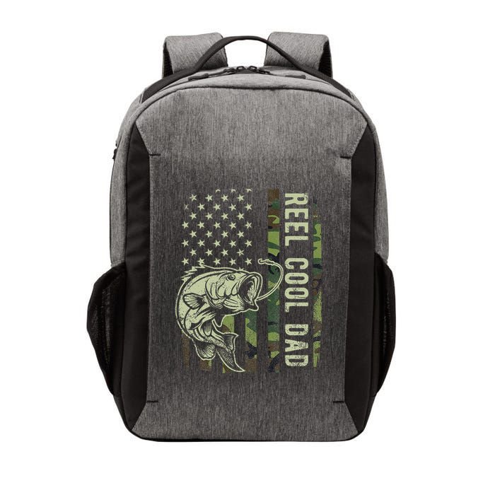 Reel Cool Dad Camouflage American Flag Vector Backpack