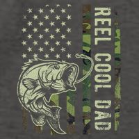 Reel Cool Dad Camouflage American Flag Vector Backpack