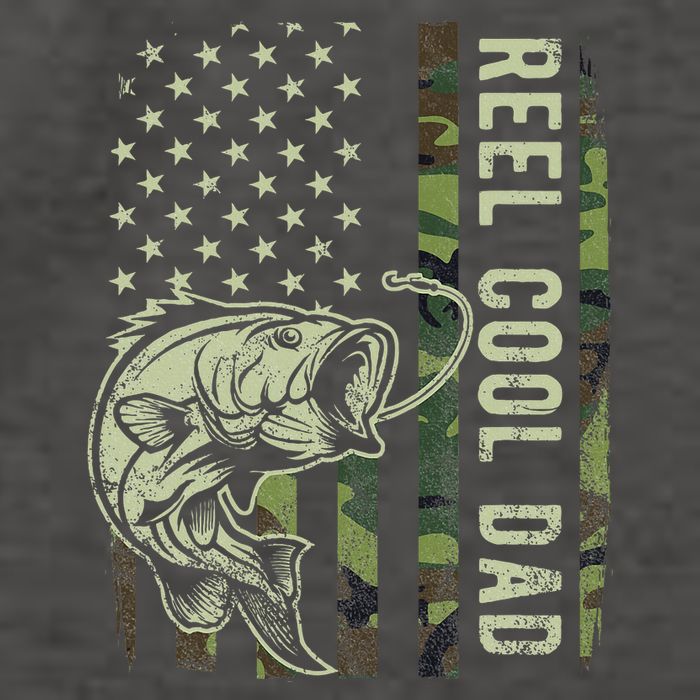 Reel Cool Dad Camouflage American Flag Vector Backpack