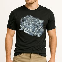 Realistic Car Engine Performance Shirt