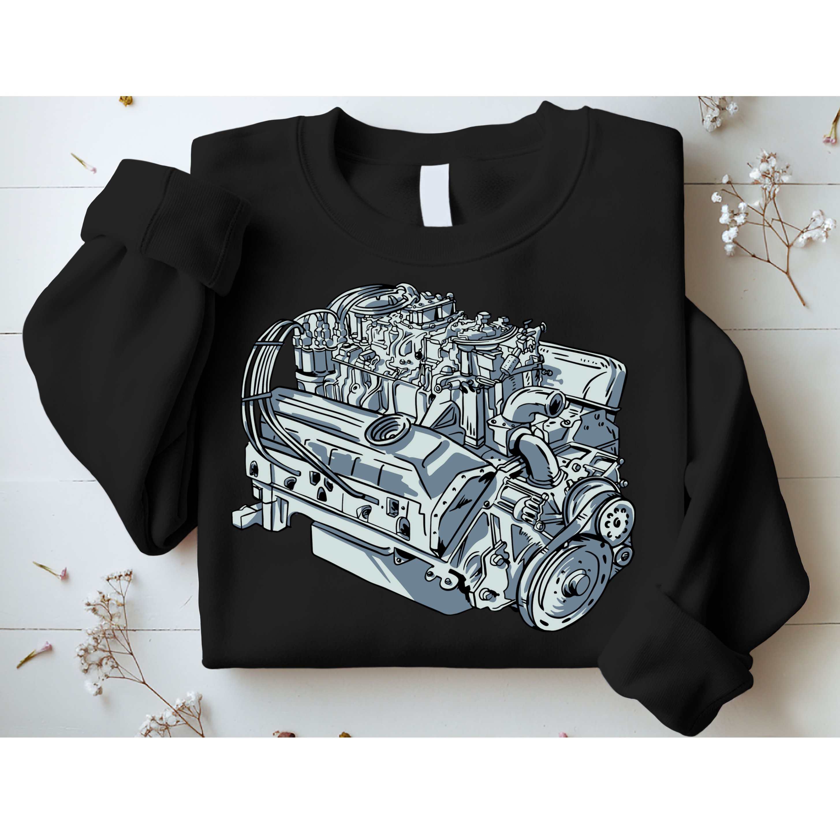 Realistic Car Engine Sweatshirt
