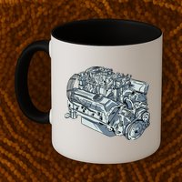 Realistic Car Engine Mug