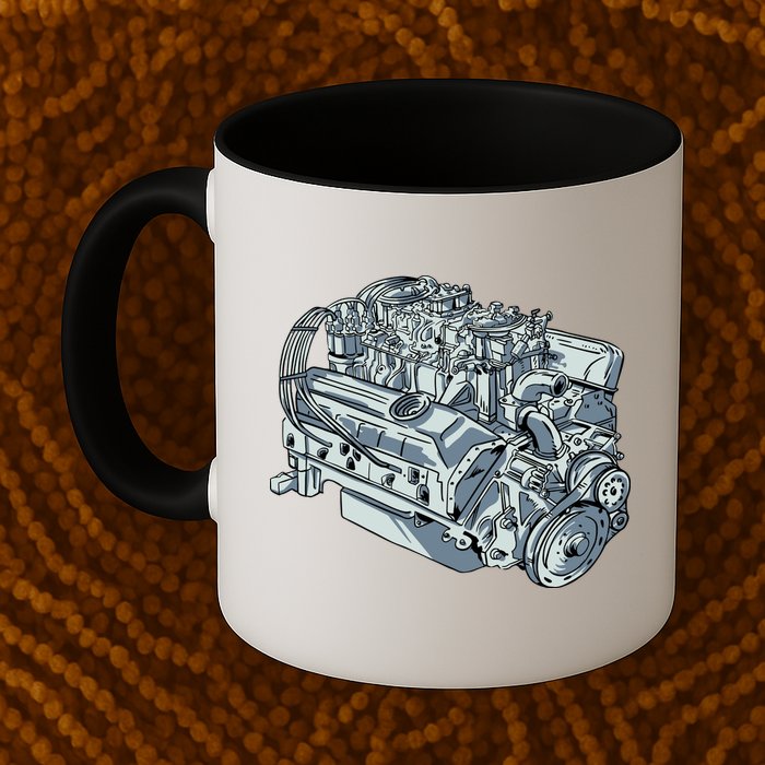 Realistic Car Engine Mug