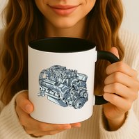 Realistic Car Engine Mug