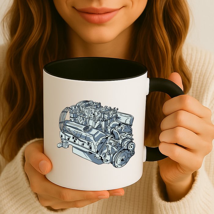 Realistic Car Engine Mug