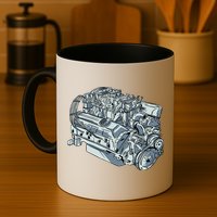 Realistic Car Engine Mug