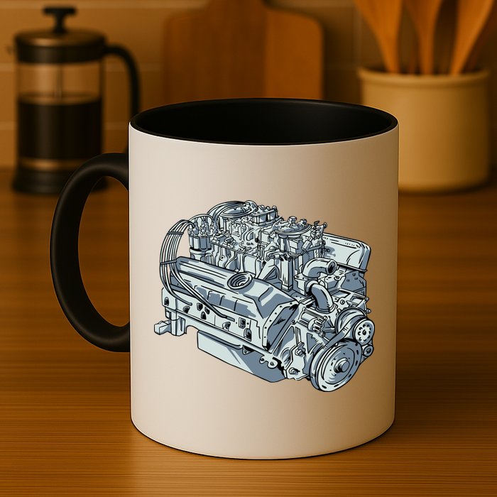 Realistic Car Engine Mug