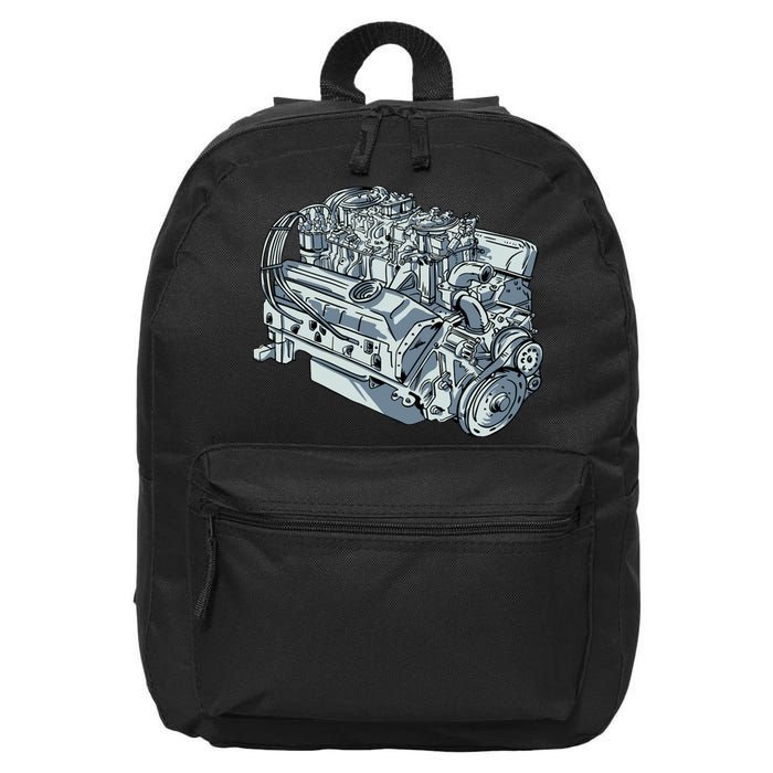 Realistic Car Engine 16 in Basic Backpack