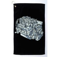 Realistic Car Engine Golf Towel