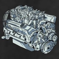 Realistic Car Engine Golf Towel