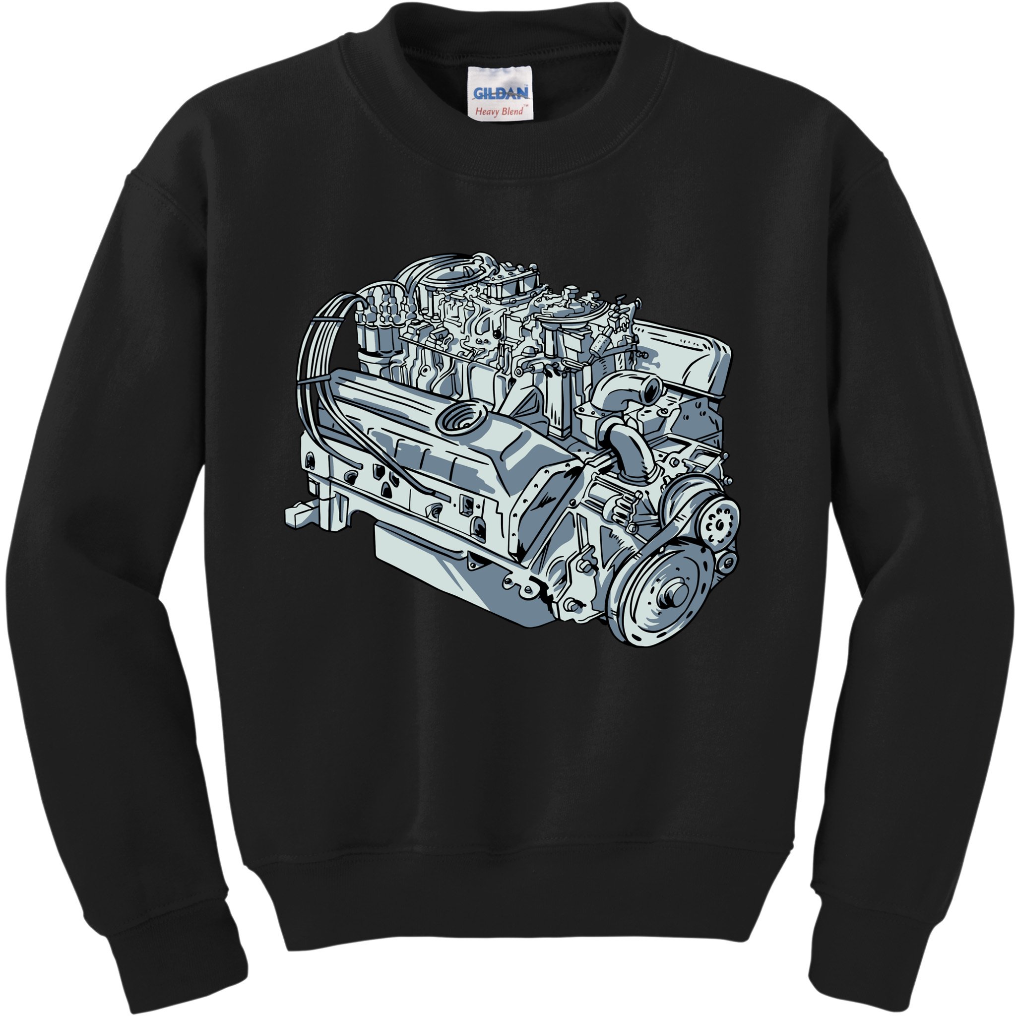 Realistic Car Engine Kids Sweatshirt
