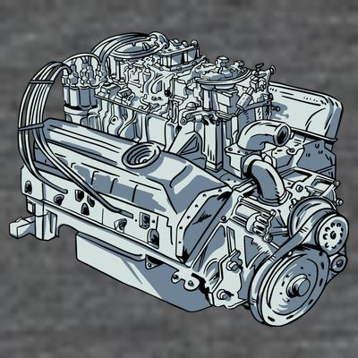 Realistic Car Engine T-Shirt