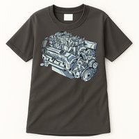Realistic Car Engine Tall T-Shirt
