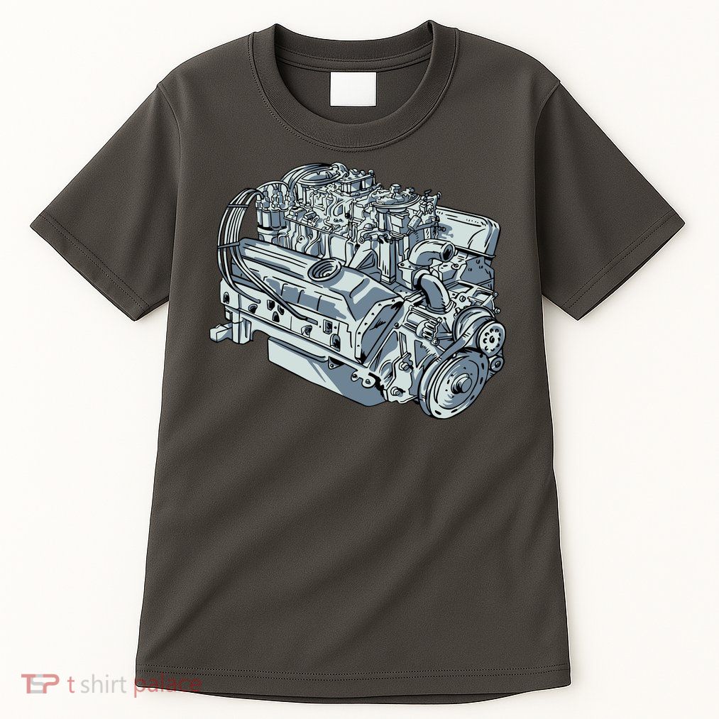 Realistic Car Engine Tall T-Shirt