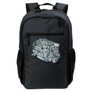 Realistic Car Engine Daily Commute Backpack