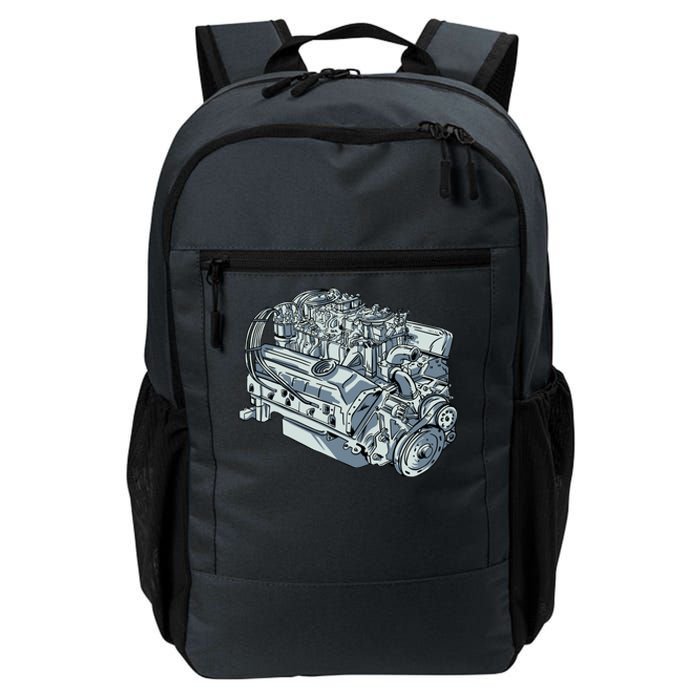 Realistic Car Engine Daily Commute Backpack