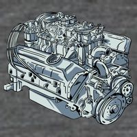 Realistic Car Engine Flatbill Hat