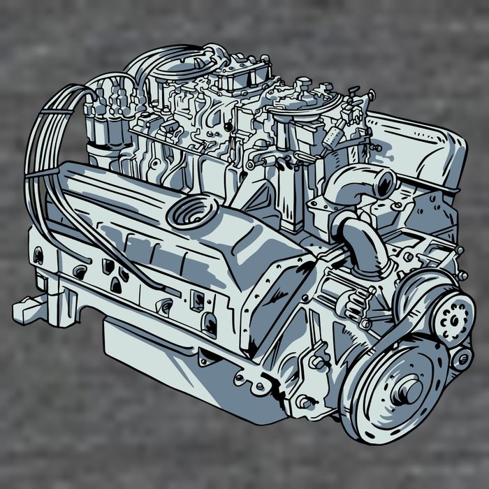 Realistic Car Engine Baby Bodysuit