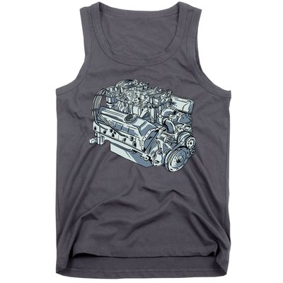 Realistic Car Engine Tank Top